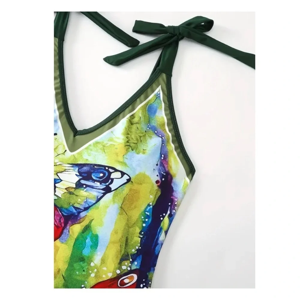 One Piece Swimsuit with Coordinating Wrap Sarong Coverup NWT - Picture 10 of 15